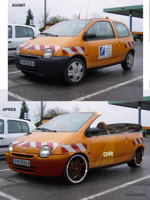 J'ai proposé des légères modifs à mes supérieur mais ils peuvent pas ...
Je me suis permis de transformer légèrement les véhicules de mon taf,la DIR,(anciennement DDE),mais mes supérieurs peuvent pas pourtant mes collègues sont ok dommage ...
