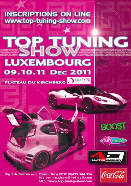 top tuning show luxembourg 2011
flyers du salon top tuning show 2011
